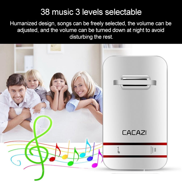 CACAZI V027G One Button One Receivers Self-Powered Wireless Home Kinetic Electronic Doorbell, UK Plug CACAZI V027G One Button One Receivers Self-Powered Wireless Home Kinetic Electronic Doorbell, UK Plug